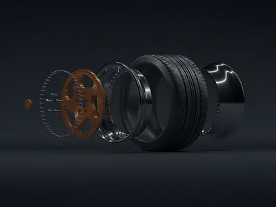 WCI CC10 wheel 3d cinema4d design illustration render