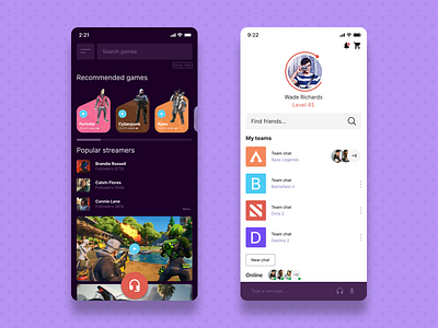 Game streaming service (Phone) - ui interface app app design app interface concept game gaming gaming website interface stream streaming app streaming service ui ui design uiux ux ux ui ux design