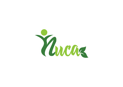 Logo Nuca branding design flat icon logo typography