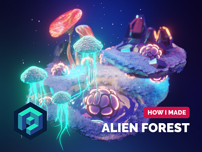 Alien Forest Tutorial 3d alien avatar blender diorama forest illustration nature render tutorial