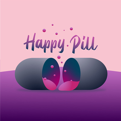 Happy Pill design fiv frizvan happiness happy icon illustration ivanlife logo logotype pill pills vector