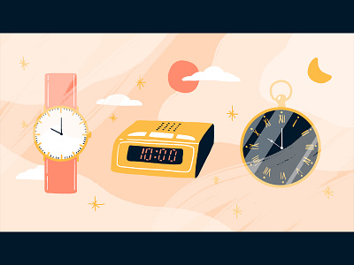 The story of time clock day night time timer watch