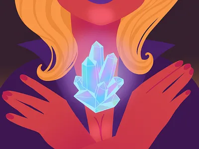 Crystal Witch art blonde crystal girl hogwarts lips magic magician photoshop purple witch witchcraft