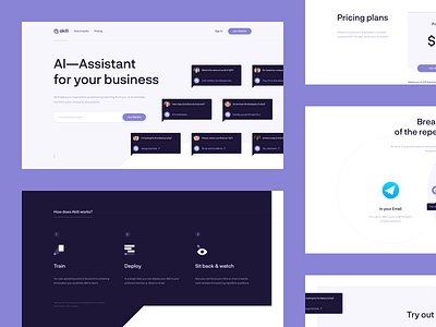 Akili — AI Assistant Website brand branding clean design flat identity landing page logo typography website