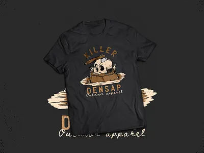 KILLER badge design badge logo badgedesign branding hand drawn illustration illustrator logo illustration outdoor skulls tshirt tshirt design tshirtdesign vintage vintage design