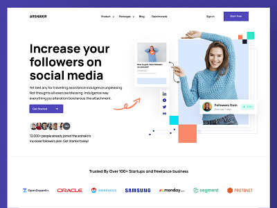 SaaS landing page design - Freebie for figma and Adobe XD about us blog call to action contact us cta features footer header home homepage landing landing page our services testimonials web web design webdesign website