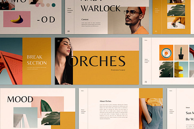 Orches Keynote branding clean editorial layout keynote design keynote presentation keynote template layout design layout exploration minimal moodboard pitch deck presentation design presentation template template