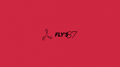 Fly's87 airplane logo branding brasil diamond fly icone logo minimalist projeto school typography vector