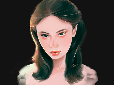 Girl color concept design girl portrait procreate