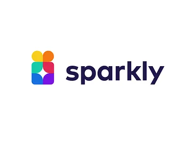 Sparkly Gift abstract brand identity color creative flat geometric gift kreatank logo online present skark sparks star web