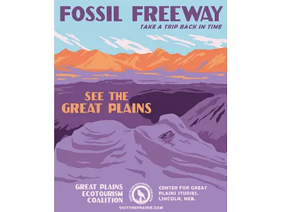 Fossil Freeway branding design graphic design illustration nature poster poster art poster design vector