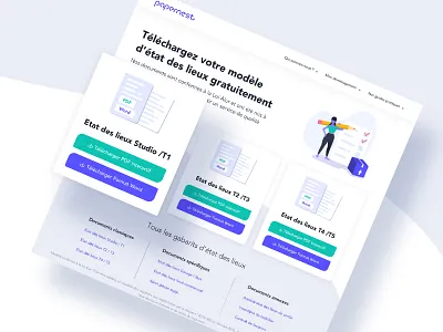 UI Download Page branding corporate corporate design corporate identity design download etat des lieux files flat illustration minimal papernest pdf télécharge télécharger ui ui design ux vector