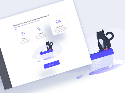 Delete UI Page branding cat corporate corporate design delete delete files delete page deleted design files flat illustration kitty minimal papernest suppression supprimer ui ux