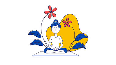 Design Ilustrasi ypga adobe xd flat ilustrasi ilustrasi ilustrator yoga