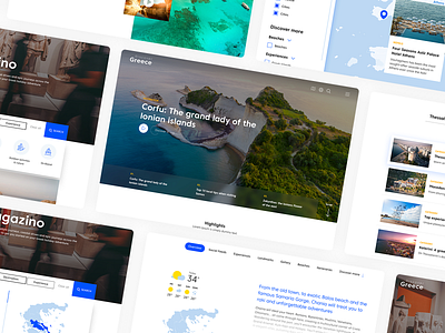 Discover Greece redesign discover greece island landmarks minimal ui ui design