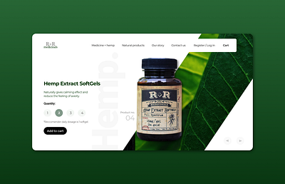 Hemp Extract branding design hemp ui web