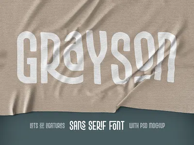 Grayson font & mockup abc alphabet design font lettering mockup modern template type typeface typography