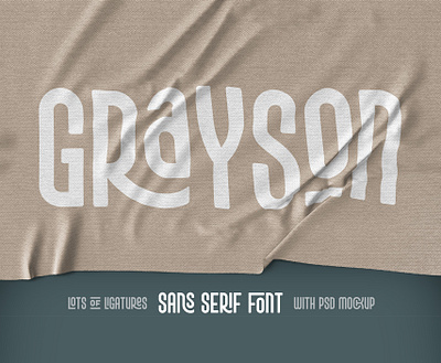 Grayson font & mockup abc alphabet design font lettering mockup modern template type typeface typography