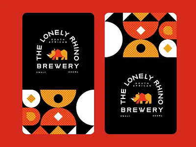 Lonely Rhino Business Cards animal beer brand brand identity branding business card design geometric graphic design icon identity logo logo design mark pattern rhino seal set type typography logo