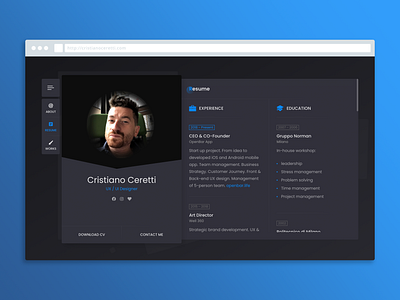 Portfolio Site Design digital portfolio site ui design ux design website wordpress