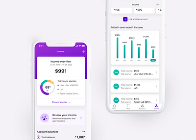 Income tracking app banking bar graph data donut chart finance fintech graphs income income tracker income tracking iphone mobile money