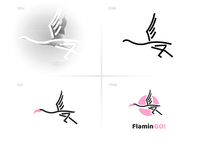 Flamingo logo concept exploration brand branding design graphic illustration logo typography ui ux vector