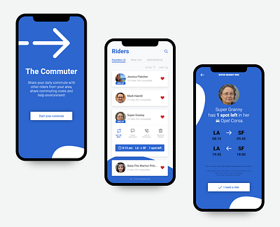 The Commuter Mobile App Mockup app design commute mobile app mobile app design ux ui design