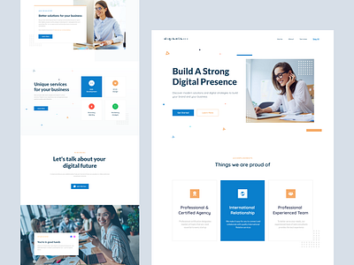 DigitalTim Landing Page clean design digital landing design landingpage simple