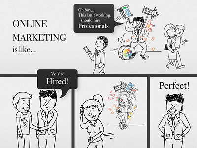 Comic About Online Marketing comic comic art illustration