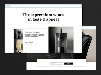 Wine Pouch Landing Page digital landing page ui design ux design website