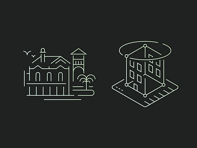 Architecture Illustration 3d architecture climate icons illustration line mangrove monoline