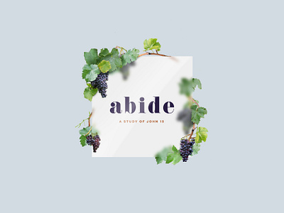 Abide abide christian design grape sermon vines