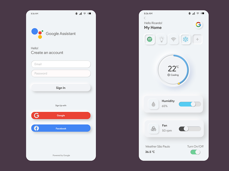 Google App Assistant Concept Soft UI by Ricardo Domingos on Dribbble