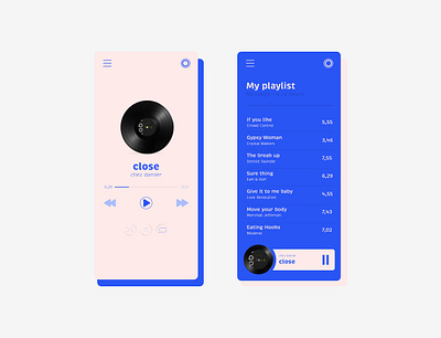 #DailyUI [5] Music Player app branding daily dailyui design minimal ui uidesign ux vector