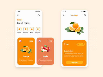 Fruits App app app 2020 app design branding creative design design freebie fruit illustration fruits fruits app fruity logo mobile mobile app mobile design uidesign uiux user interface ux design