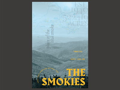 Great Smoky Mountain National Park 100 day project 100days collage design illustration layout poster typography