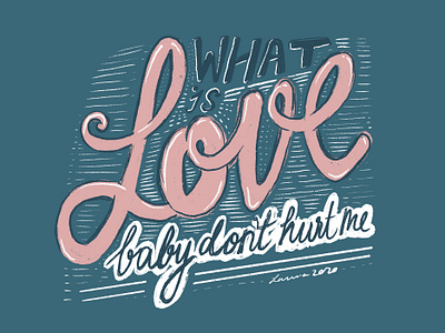 What Is Love applepencil blue chalk design drawing hand drawn illustration lettering love pink procreate type typography white