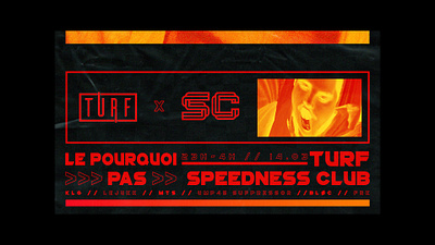 TURF X SPEEDNESS CLUB AFFICHE art design music photoshop poster poster art poster design techno technology