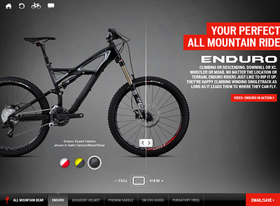 Bike Options slider app branding ecommerce interaction design ipad mobile product design ui uix ux