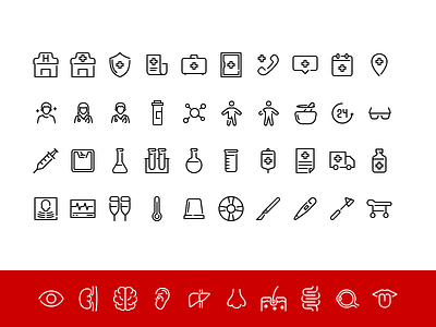 Medical Iconpack 1 app icon icon a day icon set iconography line icon ui