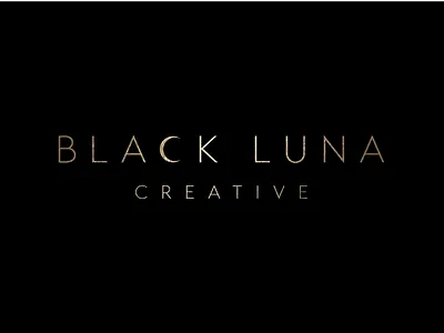 Black Luna Creative Logo branding logo modern simple logo