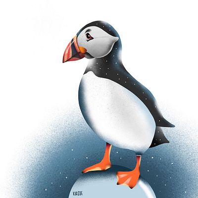 puffin art artwork digital draw digital drawing drawing illustration ipadpro kiasue procreate procreate art procreate drawing puffin