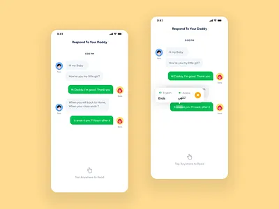 Chatty - Chat Translation app appdesign chat design flat language learn message product design transition ui uidesign user experience user interface userinterface ux uxdesign