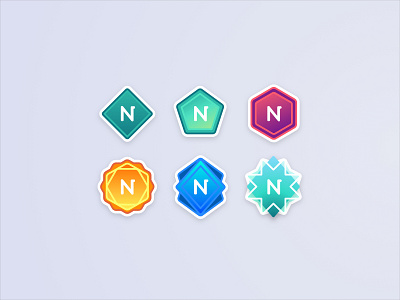 Achievement pins app gradient gradient color illustration ios pin pins ui vector