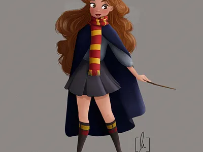 Griffindor Fairy cartoon character art childrens illustration concept art conceptart fairy fantasy girl girl drawing griffindor harry potter illustration visual development woman