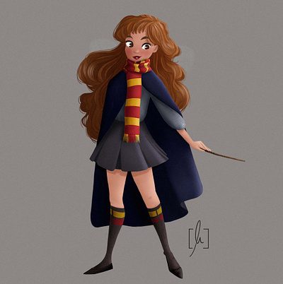 Griffindor Fairy cartoon character art childrens illustration concept art conceptart fairy fantasy girl girl drawing griffindor harry potter illustration visual development woman