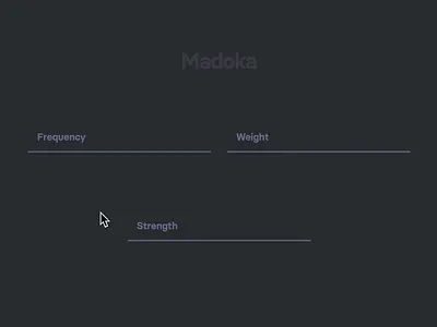Madoka (Text Form Experiment #5) animation createwithflow css flow javascript js microinteractions ui animation waapi web animations
