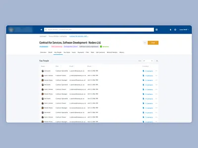 Contract Management - User Management app desktop enterprise list minimal page people product software table users web