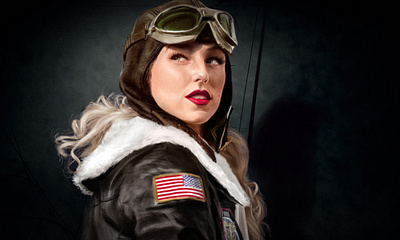 Aviator cartoon character character design characters digital 2d digital art digital painting fantasy illustration portrait poster retro