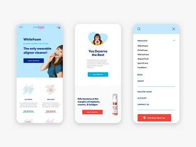 EverSmile - Mobile design ecommerce graphic design mobile responsive shopify ui ux web design website